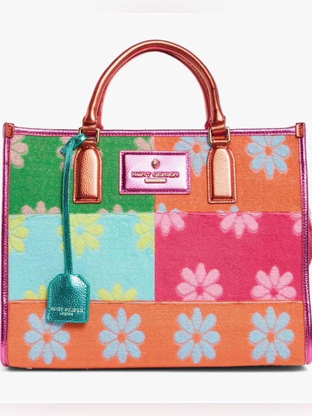 Kurt Geiger Chiswick Floral Tote Bag with dust bag - Picture 2 of 16